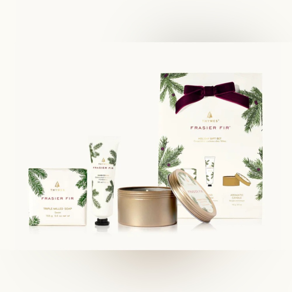 Thymes Frasier Fir Gift Set - Gold and White